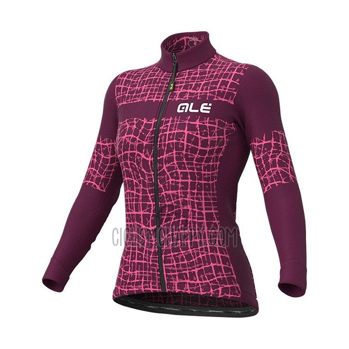 ALE Cycling Jersey Bib Tight 2021 Women Long Sleeve Purple
