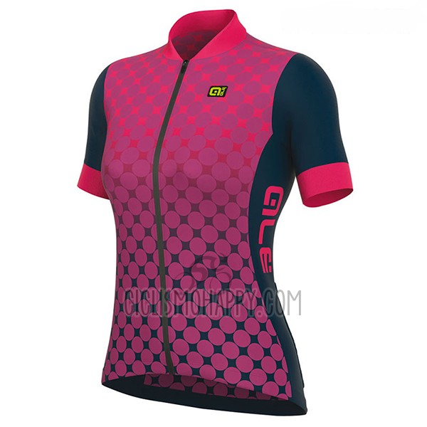 ALE Excel Bolas Cycling Jersey Bib Short 2017 Women Short Sleeve Black and Pink