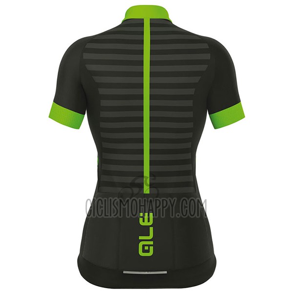 ALE Excel Riviera Cycling Jersey Bib Short 2017 Women Short Sleeve Black and Green