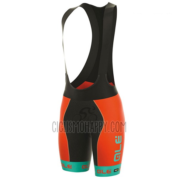 ALE Graphics Prr Bermuda Cycling Jersey Bib Short 2017 Women Short Sleeve Light Blue and Orange