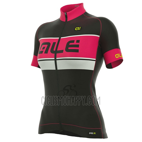 ALE Graphics Prr Bermuda Cycling Jersey Bib Short 2017 Women Short Sleeve Pink and Black