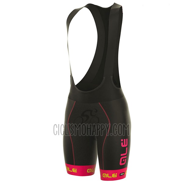 ALE Graphics Prr Bermuda Cycling Jersey Bib Short 2017 Women Short Sleeve Pink and Black