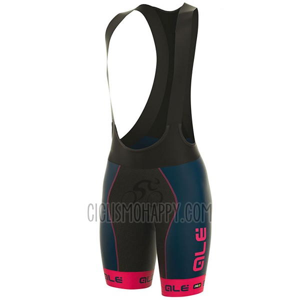 ALE Graphics Prr Bermuda Cycling Jersey Bib Short 2017 Women Short Sleeve Pink and Dark Blue