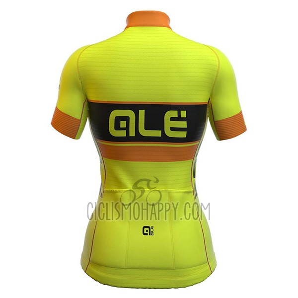 ALE Graphics Prr Bermuda Cycling Jersey Bib Short 2017 Women Short Sleeve Yellow