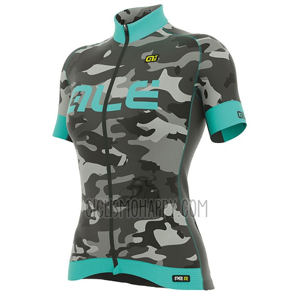 ALE Graphics Prr Camo Cycling Jersey Bib Short 2017 Women Short Sleeve Light Blue