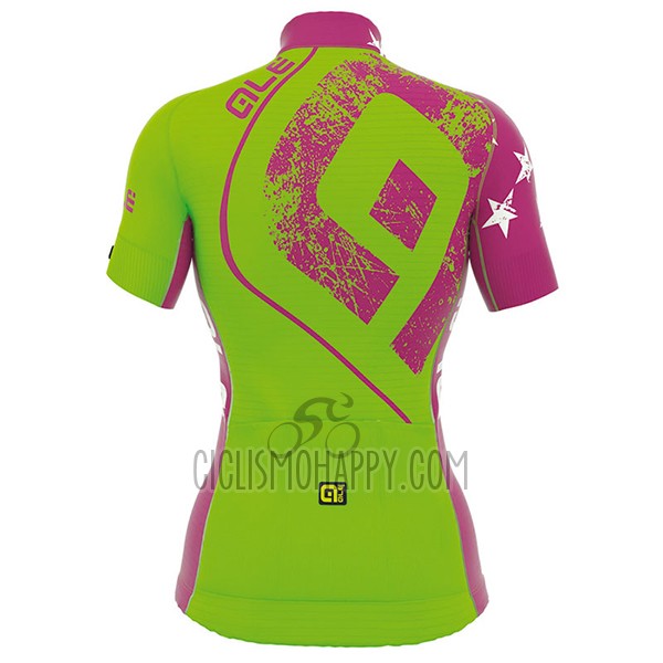ALE Graphics Prr Star Cycling Jersey Bib Short 2017 Women Short Sleeve Green