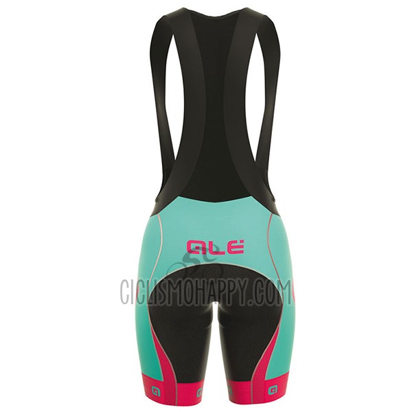 ALE Prr Arcobaleno Cycling Jersey Bib Short 2017 Women Short Sleeve Light Blue and Pink