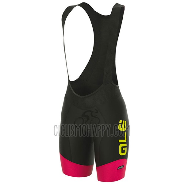 ALE R-ev1 Marina Cycling Jersey Bib Short 2017 Women Short Sleeve Red and Black