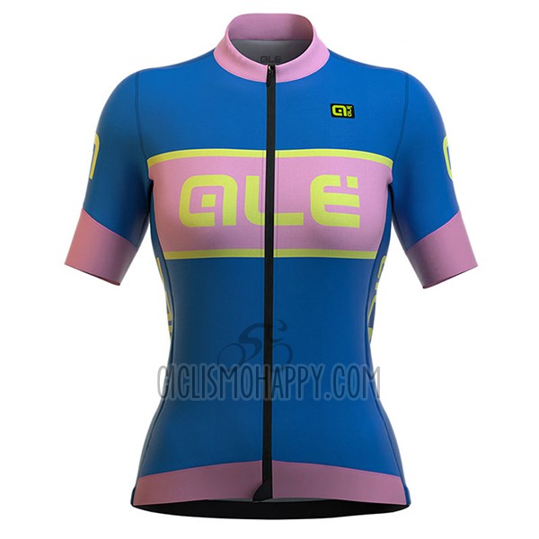 ALE R-ev1 Master Cycling Jersey Bib Short 2017 Women Short Sleeve Blue