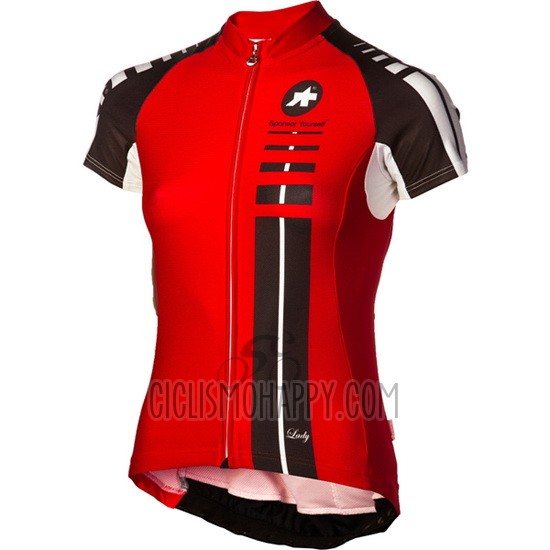 Assos Cycling Jersey Bib Short 2016 Women Short Sleeve Black and Red