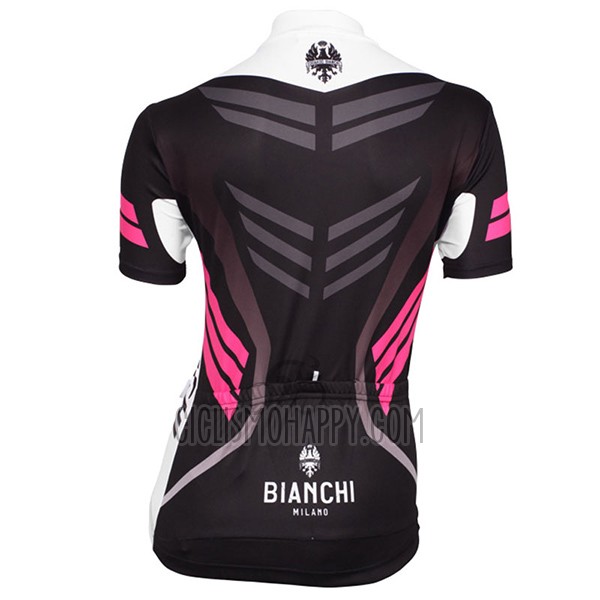 Bianchi Cycling Jersey Bib Short 2017 Women Short Sleeve Black