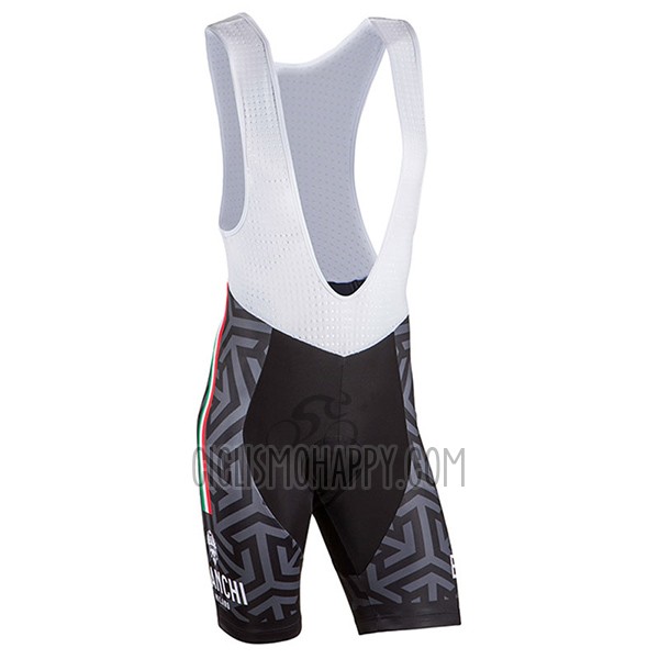Bianchi Cycling Jersey Bib Short 2017 Women Short Sleeve Black and Green