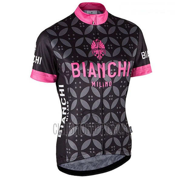 Bianchi Cycling Jersey Bib Short 2017 Women Short Sleeve Pink