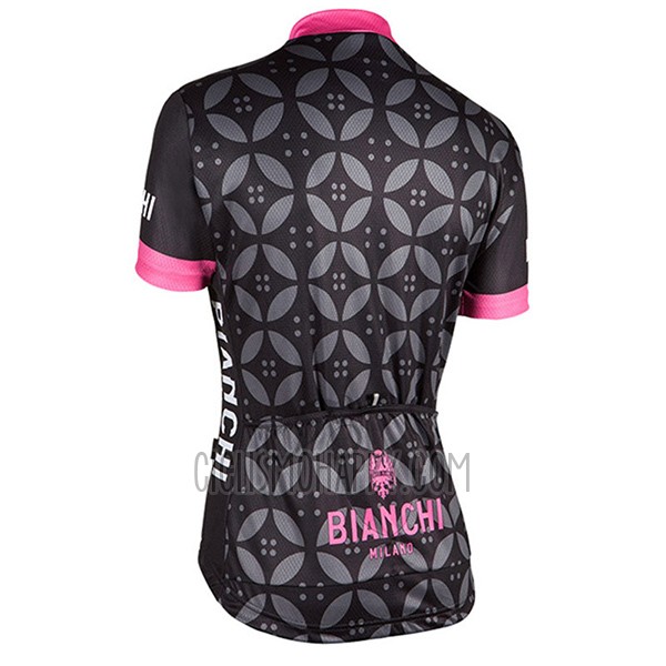 Bianchi Cycling Jersey Bib Short 2017 Women Short Sleeve Pink
