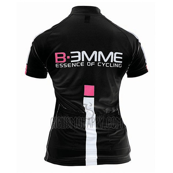 Biemme Cycling Jersey Bib Short 2017 Women Short Sleeve Black and White