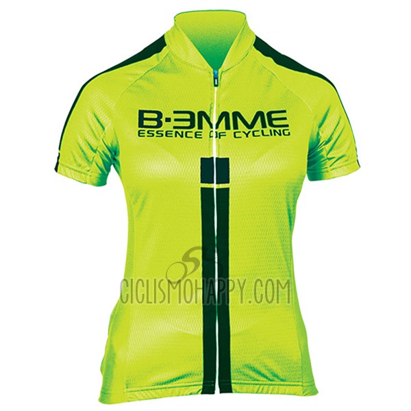 Biemme Cycling Jersey Bib Short 2017 Women Short Sleeve Green and Black