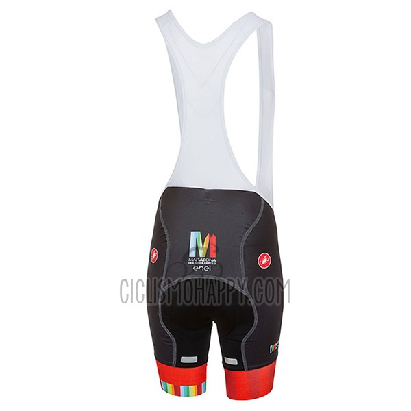 Castelli Maratona Cycling Jersey Bib Short 2017 Women Short Sleeve Red and White