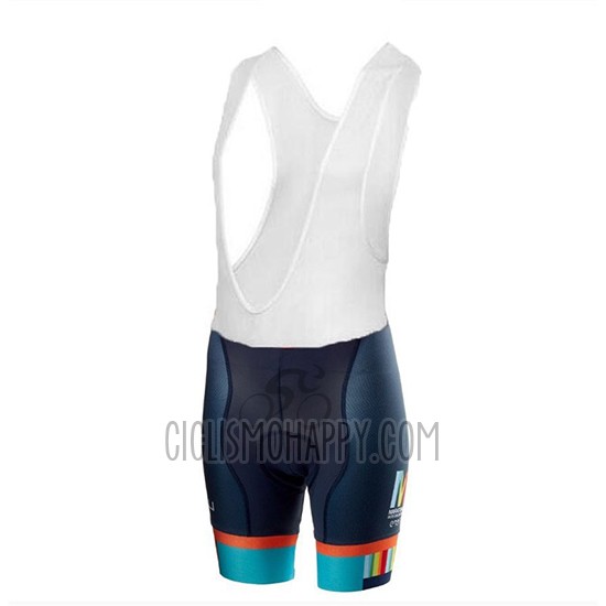 Castelli Maratona Dles Dolomites-Enel Cycling Jersey Bib Short 2018 Women Short Sleeve Blue Orange