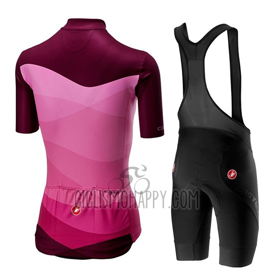 Castelli Tabula Cycling Jersey Bib Short 2019 Women Short Sleeve Pink