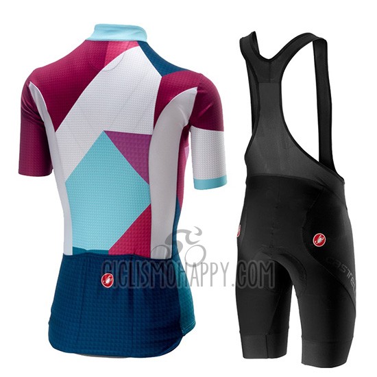 Castelli Ventata Cycling Jersey Bib Short 2019 Women Short Sleeve Red Green