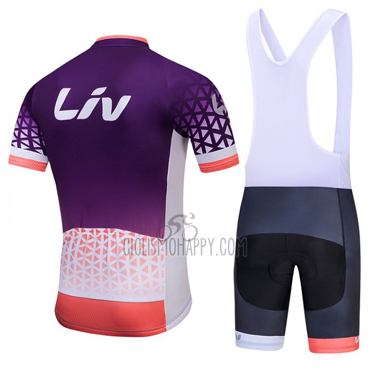 Liv Cycling Jersey Bib Short 2018 Women Short Sleeve Deep Purple