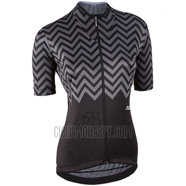 Nalini Cycling Jersey Bib Short 2017 Women Short Sleeve Gray and Black