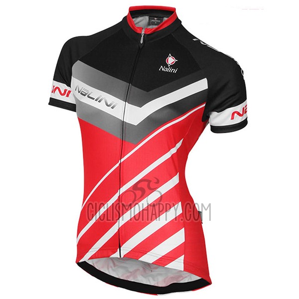 Nalini Cycling Jersey Bib Short 2017 Women Short Sleeve Red and Black