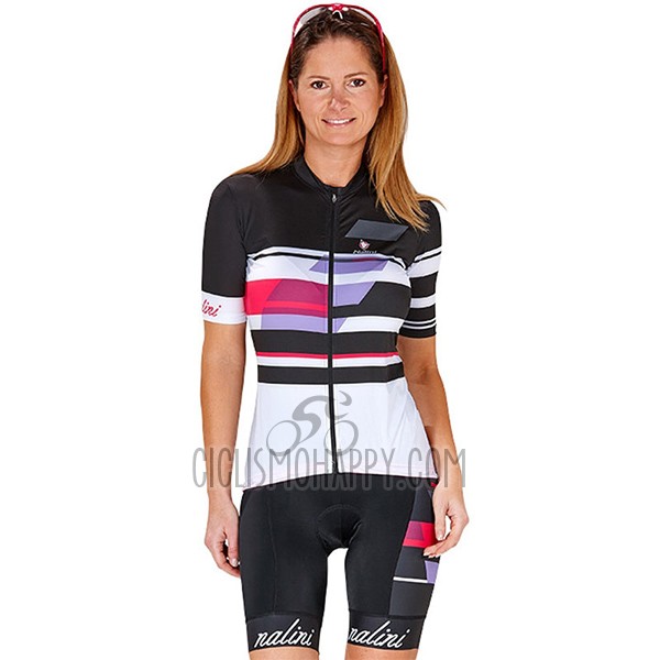Nalini Dolomiti Cycling Jersey Bib Short 2017 Women Short Sleeve Black