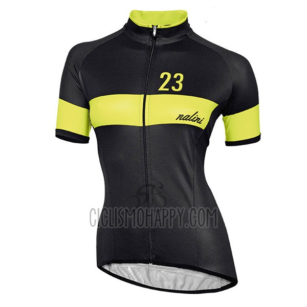 Nalini Nemina Cycling Jersey Bib Short 2017 Women Short Sleeve Black