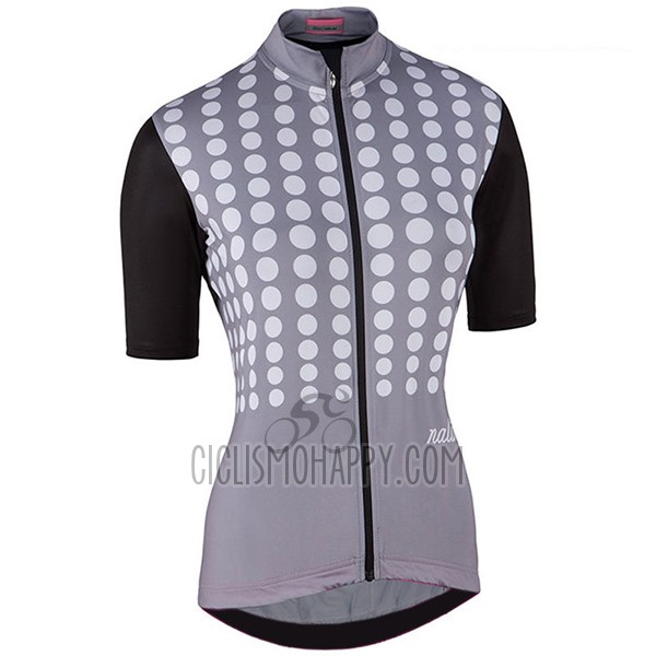 Nalini Optical Cycling Jersey Bib Short 2017 Women Short Sleeve Black and Gray