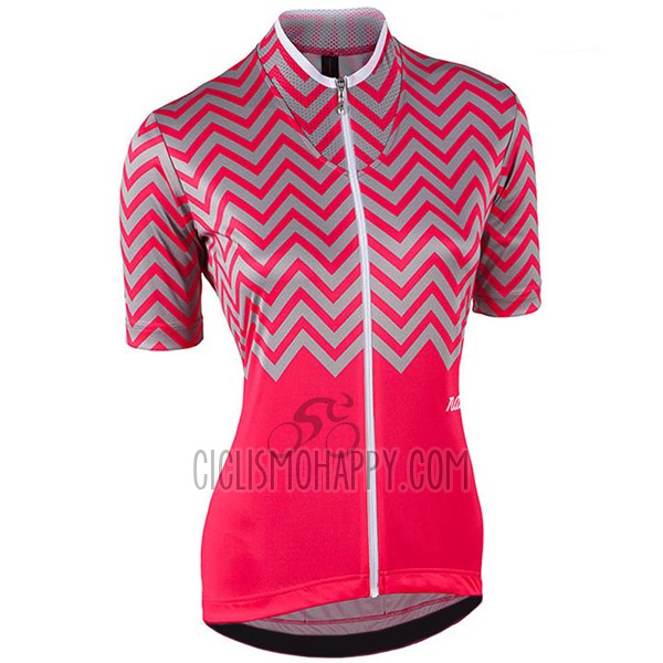 Nalini Wave Cycling Jersey Bib Short 2017 Women Short Sleeve Red