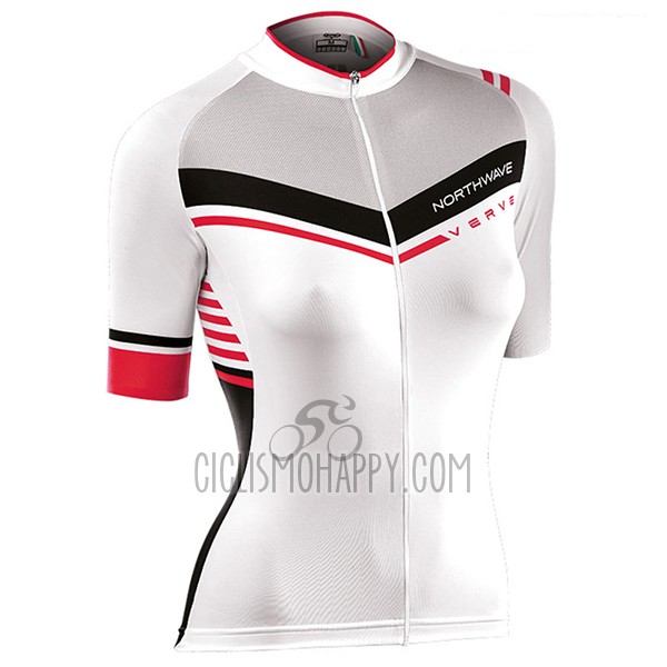 Northwave Cycling Jersey Bib Short 2017 Women Short Sleeve White