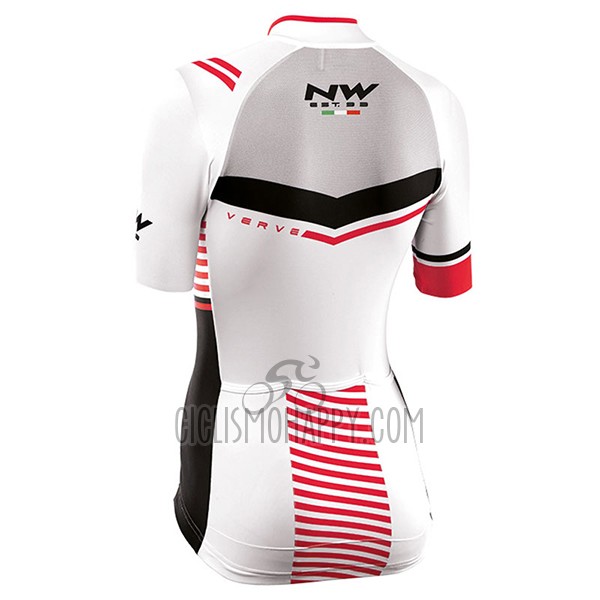 Northwave Cycling Jersey Bib Short 2017 Women Short Sleeve White