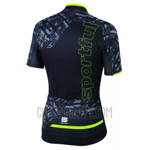 Sportful Cycling Jersey Bib Short 2016 Women Short Sleeve Green and Black