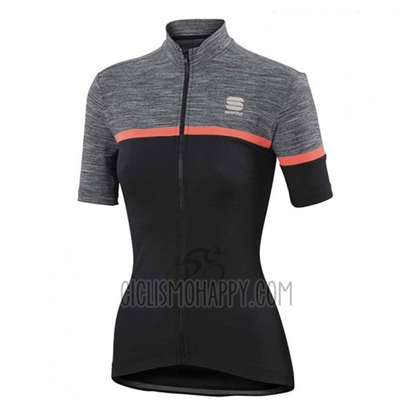 Sportful Cycling Jersey Bib Short 2017 Women Short Sleeve Giara Black