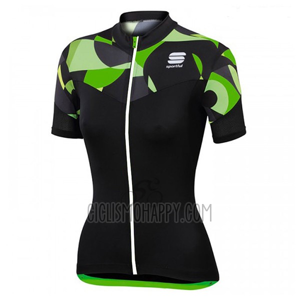 Sportful Cycling Jersey Bib Short 2017 Women Short Sleeve Primavera Black