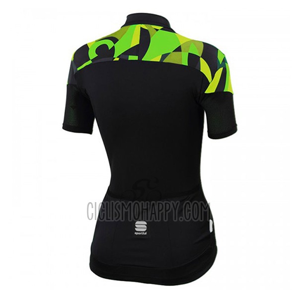 Sportful Cycling Jersey Bib Short 2017 Women Short Sleeve Primavera Black