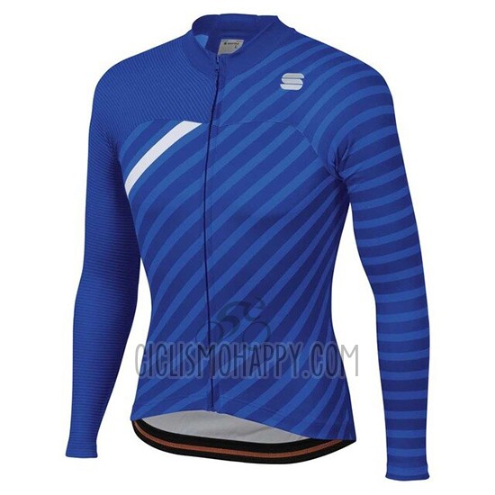 Sportful Cycling Jersey Bib Tight 2020 Women Long Sleeve Blue White