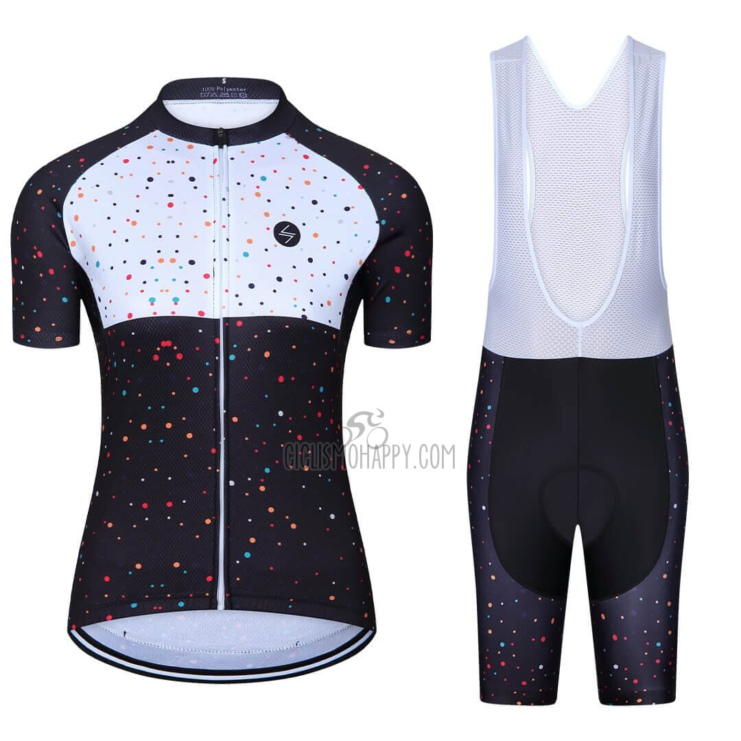Steep Cycling Jersey Bib Short 2023 Men Short Sleeve Black White