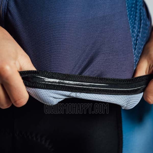 Steep Cycling Jersey Bib Short 2023 Men Short Sleeve Blue Black