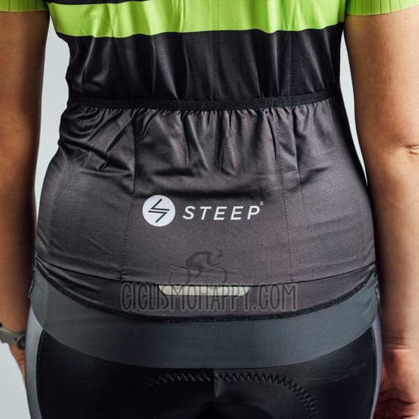 Steep Cycling Jersey Bib Short 2023 Women Short Sleeve Black White
