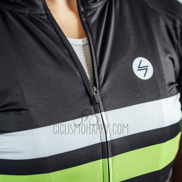 Steep Cycling Jersey Bib Short 2023 Women Short Sleeve Black White