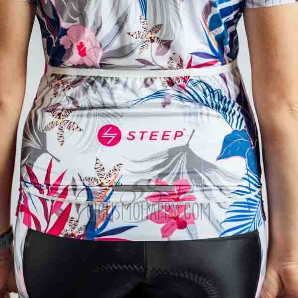 Steep Cycling Jersey Bib Short 2023 Women Short Sleeve Pink Black