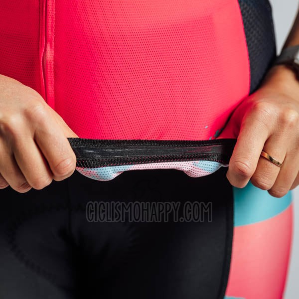 Steep Cycling Jersey Bib Short 2023 Women Short Sleeve Red Black