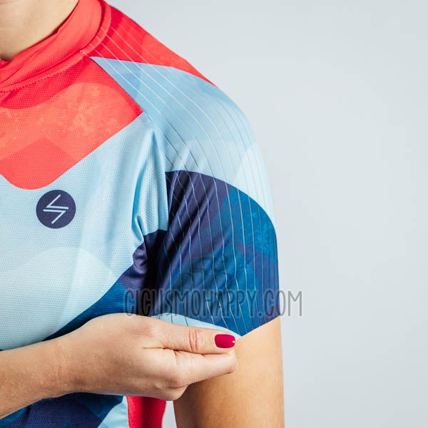 Steep Cycling Jersey Bib Short 2023 Women Short Sleeve Red Blue