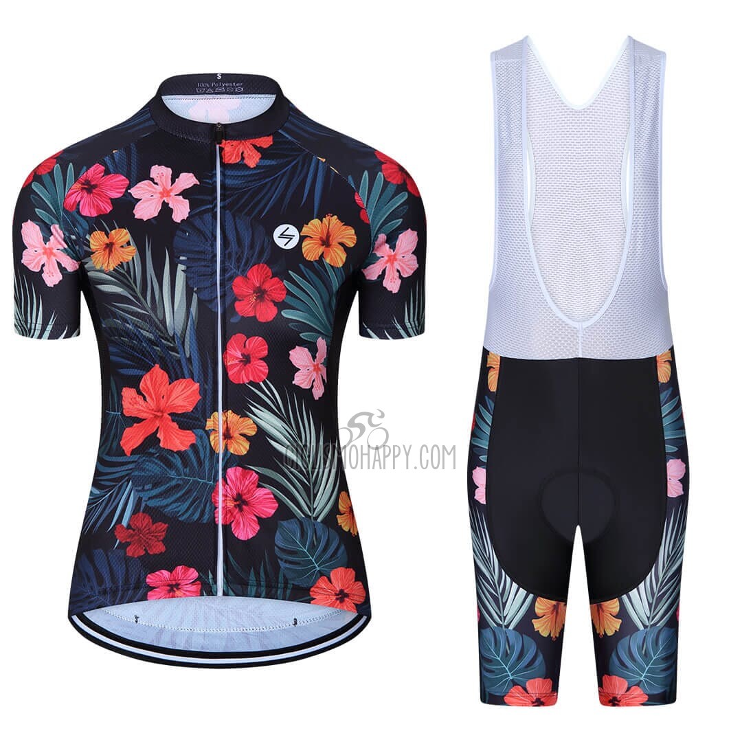 Steep Cycling Jersey Bib Short 2023 Women Short Sleeve pink Black